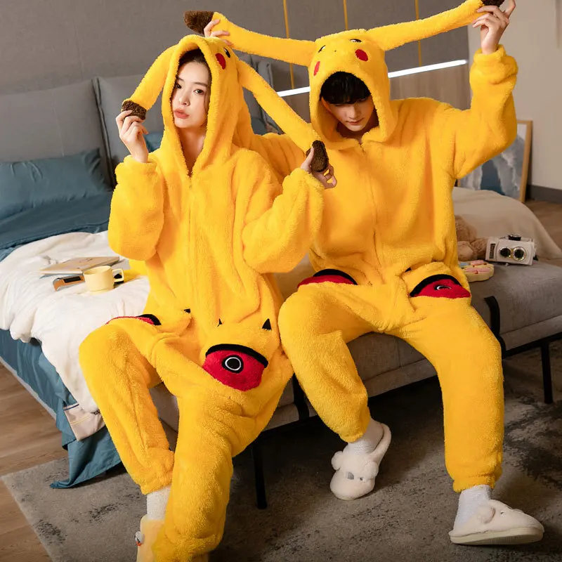 Pikachu Pokemon Fantasia Pijama Kigurumi Macacão Roupa Adulto A Pronta  Entrega