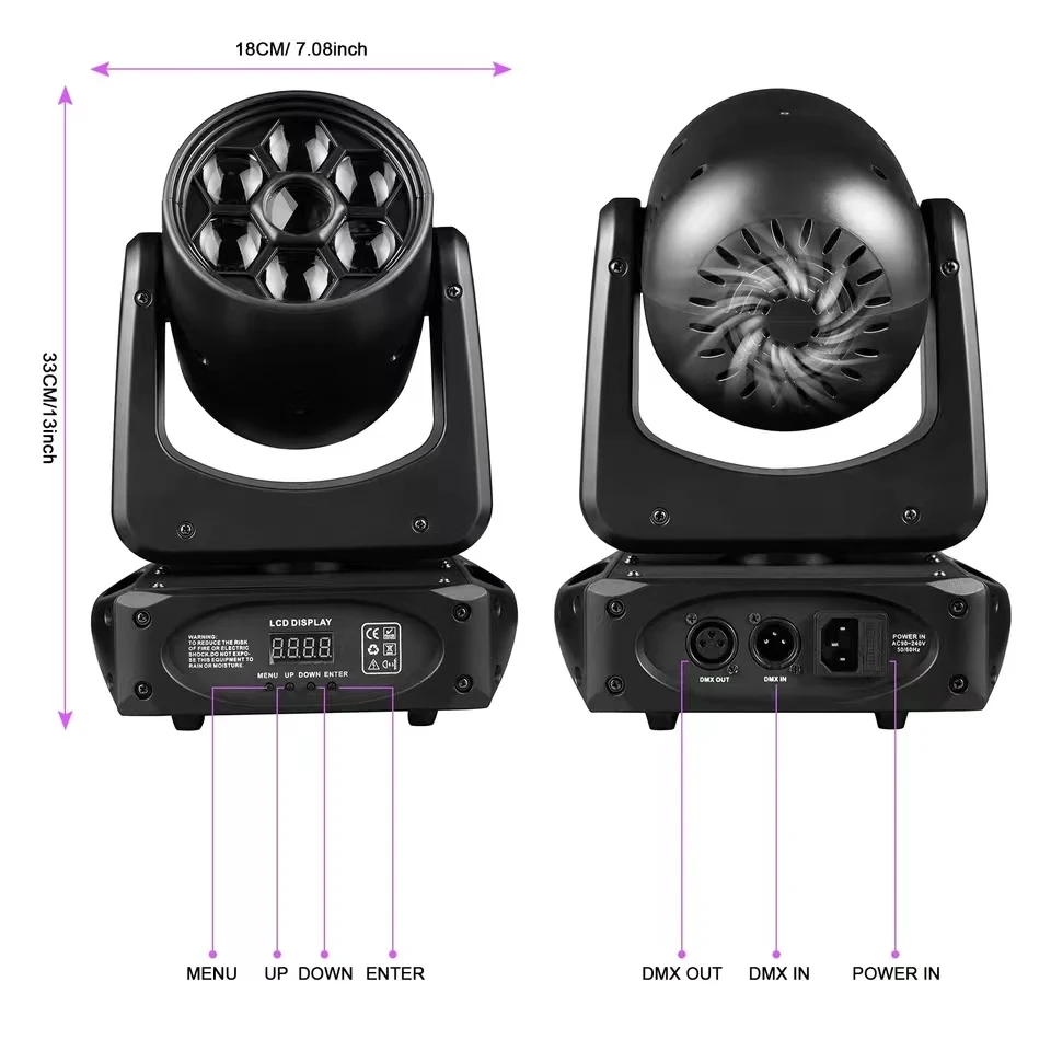 Disco Bee Eye's LED 150w Colorful Trigeminal Pattern Lights Gobo Moving Head Lig