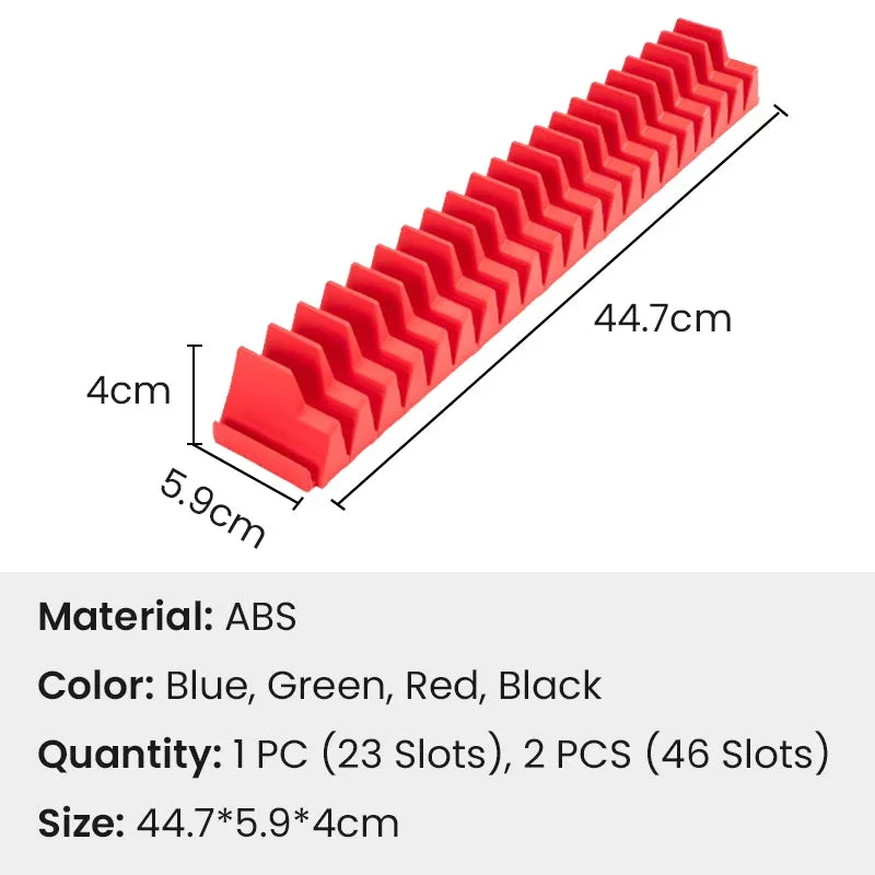 Wrench Organizer Rack Set Wrench Rack Holder 23-46PCS Capacity Multifunctional Compact ABS Magnetic Modular Wrench Organizer