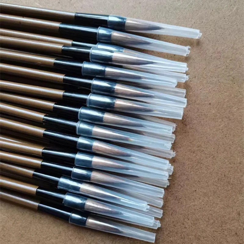 Calligraphy Brush 10Pcs Beginner Weasel Wolf Hair Chinese Writing Wool Bamboo Regular Script