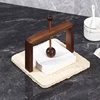 Huangdongshi Walnut Tissue Holder, Napkin Holder, Kitchen Upright Square Tissue Holder, Restaurant Desktop Tissue Storage Box 1