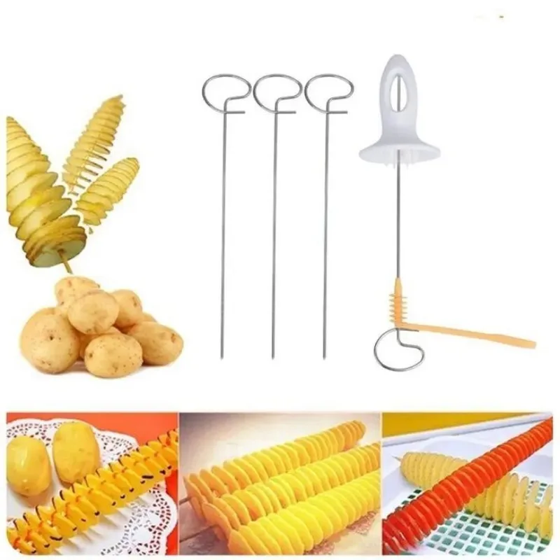 DIY Spiral Potato Cutter Vegetable Multi-Function Slicing Tool Kitchen BBQ Cooking Tools