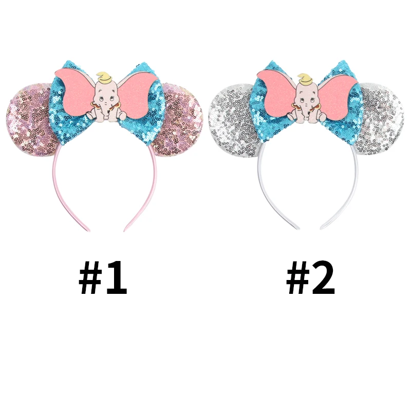 2024 Disneyland Dumbo Mickey Oren Hoofdband Steek Lovertje Strik Haarband Meisjes Jongens Festival Feest Cosplay Diy Haaraccessoires