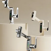Digital Display Temperature Hot and Cold Washbasin Basin Faucet Digital Display Folding Sink Faucet Bathroom Accessories 6