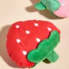 1pc Cute Strawberry Design Pet Grinding Teeth Plush Toy, Chew Toy For Dog Interactive Supply 3