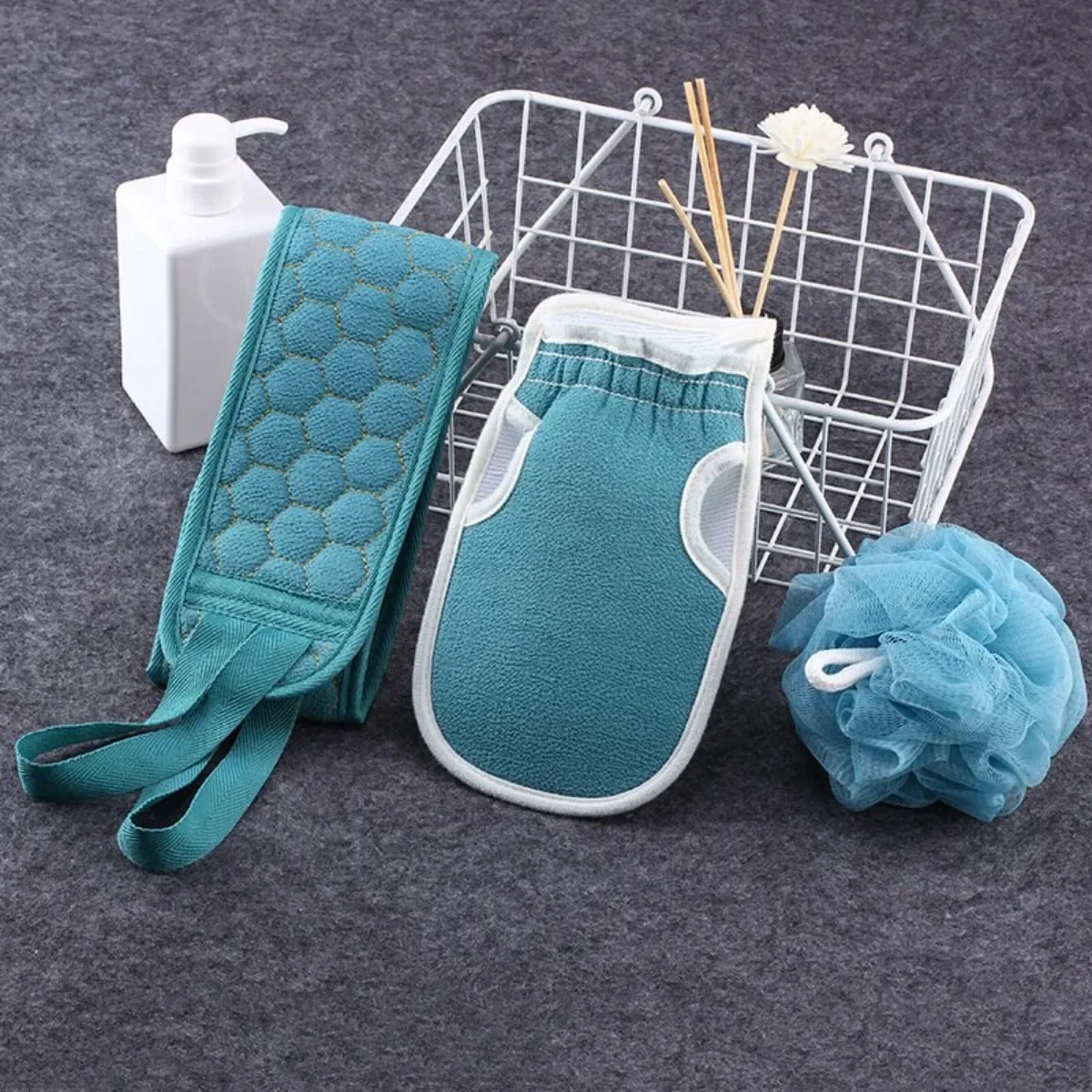 Bath Towel Gloves Set Thickened Stain Removal