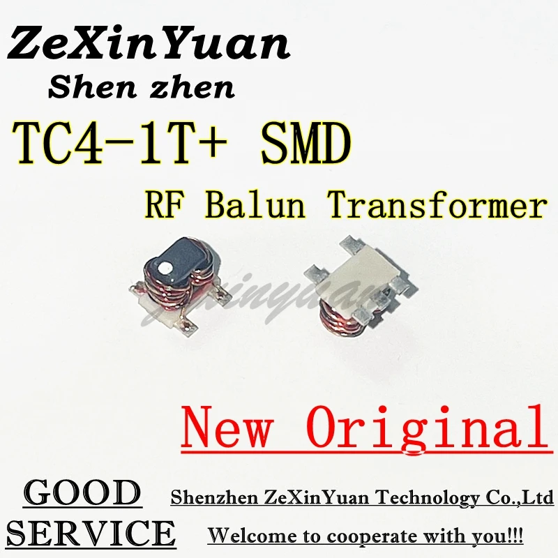 

TC4-1T+ SMD RF Signal Balun Transformer 50Ω 0.5-300MHz 1:4CT 1:4 Flux Coupled Balanced to Unbalanced Balance Transmission Line