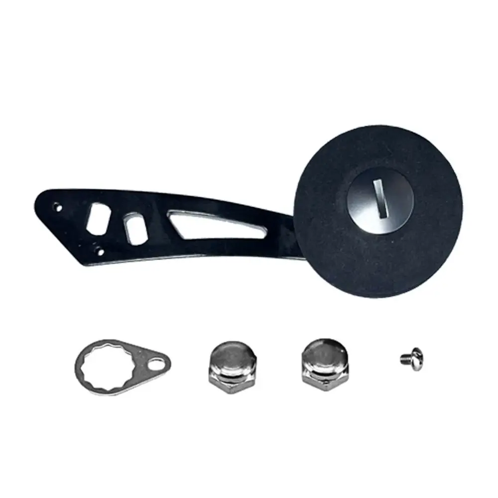 2 Stile Aluminiumlegierung Angelrollengriff EVA Oval Drehbarer Spinnrollengriff Metall-Wipphebelgriff Baitcasting-Rollengriff – Detail 3
