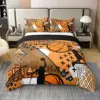 Basketball Court Print Bedding Set Twin Size,Ball Sports Games Themed Duvet Cover, Boys Game Room Decor Comforter Cover 3