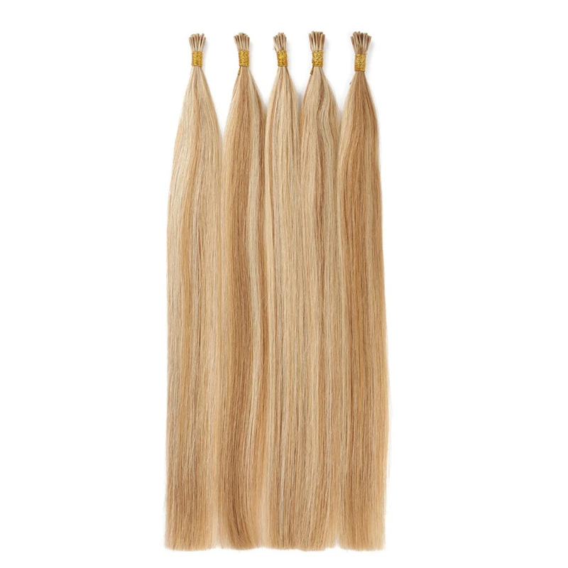 P27/613 I Tip Hair Extension Human Hair 1g/s Nail I Tip For Women 24" Pre Bonded Extensions 50g/100g Keratin