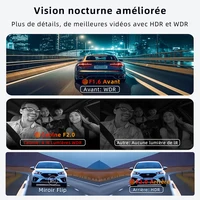 E-ACE 3 canaux 4K Dashcam boîte noire enregistreur vidéo caméra cabine infrarouge Support WIFI GPS Vision nocturne Mode de stationnement voiture Dvr 4