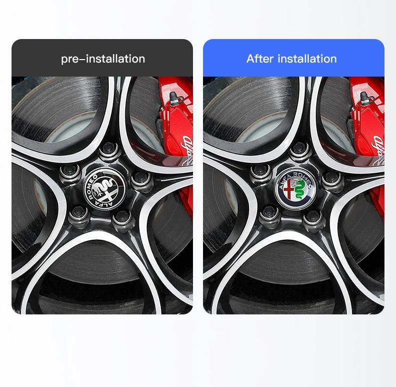 60mm Auto Radnabe Abdeckung Reifen Zentrum Ersetzen Kappe Zubehör Für Alfa Romeo 156 159 147 4C 8C 166 Giulia Giulietta Mito Stelvio – Detail 4