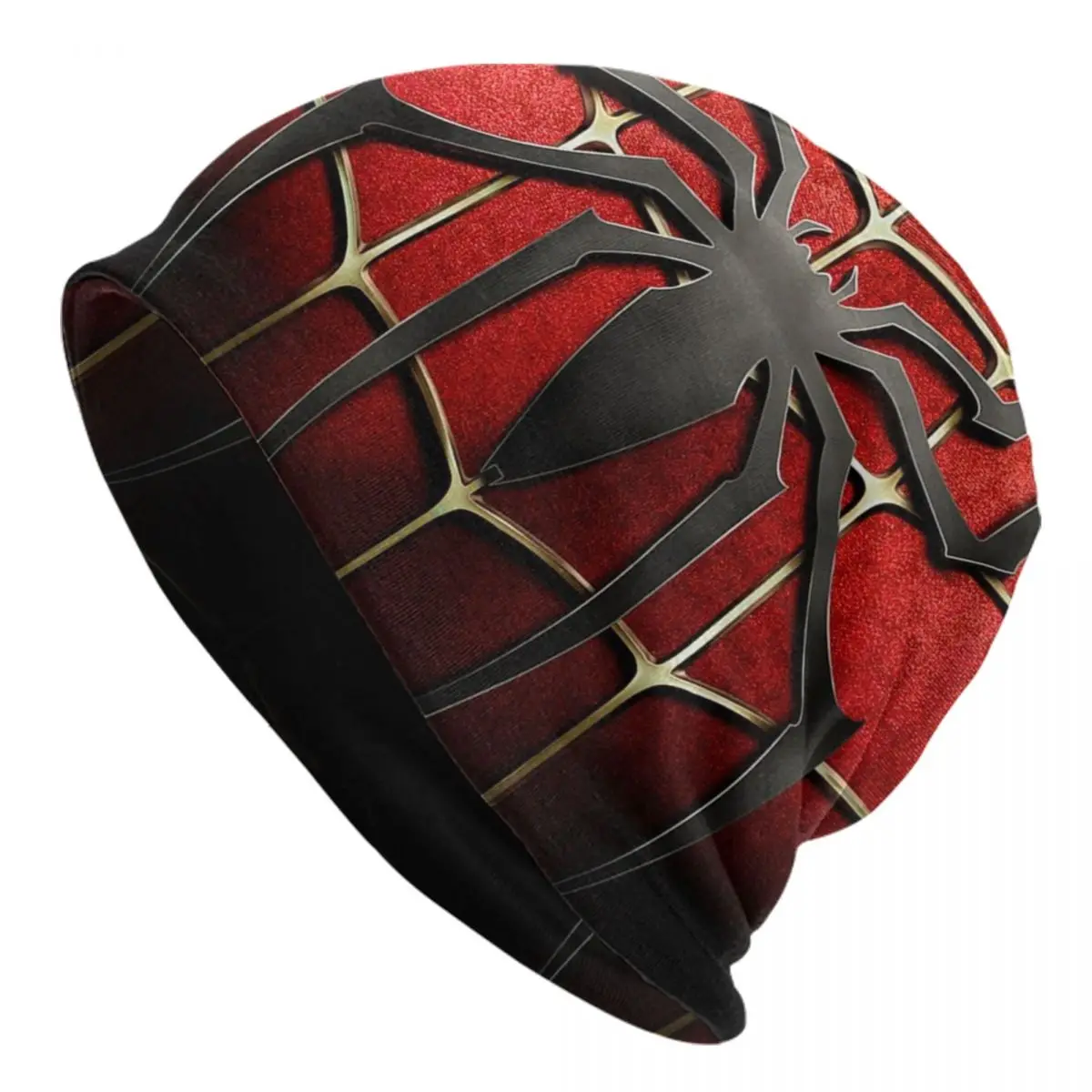 

Spider Red Web Skullies Beanies Caps For Men Women Unisex Trend Winter Warm Knit Hat Adult Bonnet Hats