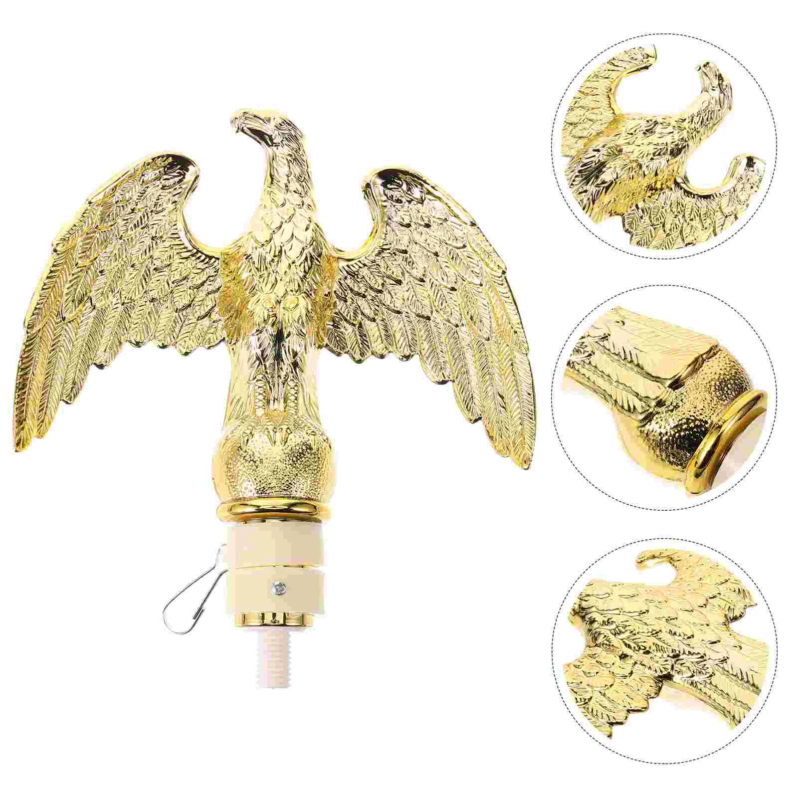 

Flag Pole Eagle Finial Topper Ornament Eagle Finial for Outdoor Garden Flag Pole Ornament