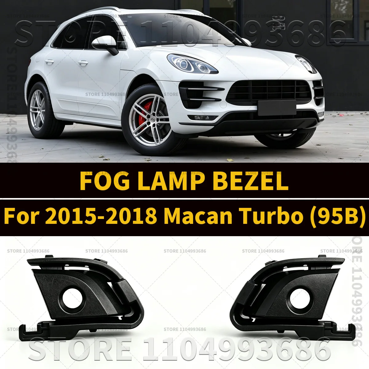 포르쉐 2015-2018 마칸 터보 (95B) 프론트 범퍼 안개등 베젤 OEM 95B807795C1E0 95B807796C1E0 95B807795C 95B807796C