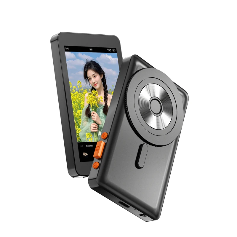 Akıllı telefon manyetik monitör ekranı telefon arka kamera Selfie Vlog canlı akış Video kaydı kablosuz telefon ekran projektörü