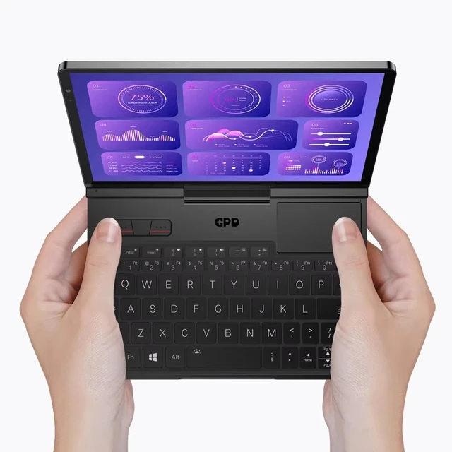 Laptop gaming GPD Pocket4 Latest AMD AI 9 HX 370/8840U 64GB 2TB NVMe 8.8" 2560×1600 144Hz 2-in-1 Laptop Tablet Palm Size MiniPC