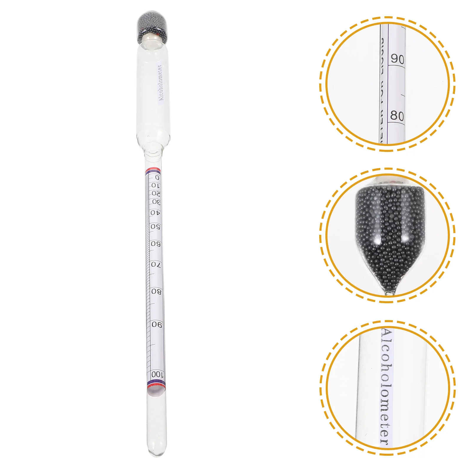 Alcohol tester Alcohol Meter Brewing Kit Glass Vinometer Kits Percentage Tester Wine Measuring Meter Alcohol Concentration
