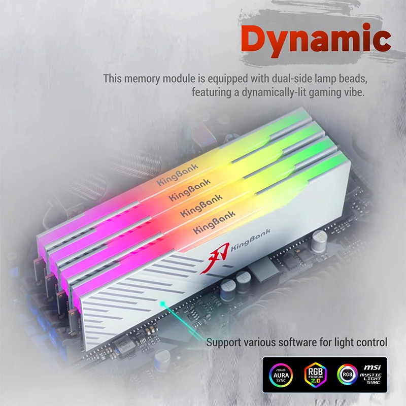 KingBank ddr5 RGB ram memory DDR5 48GBx2 6400MHZ 96GB 48gb