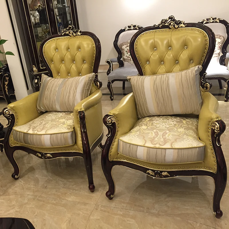 

Европейский кожаный стул для отдыха, неоклассический Одноместный стул, простой тигровый стул с высокой спинкой, стул для переговоров для клуба красоты