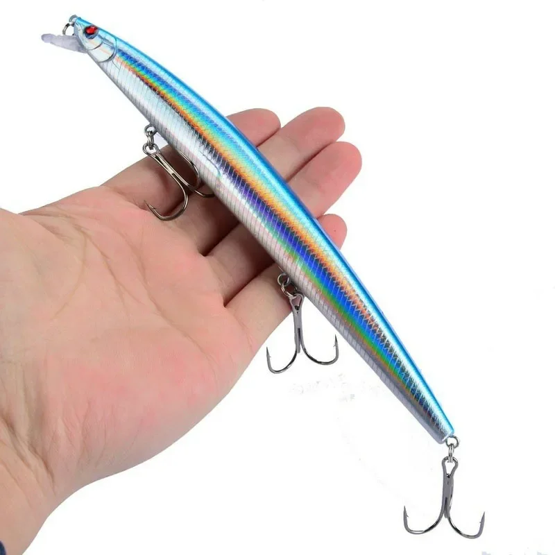 Leurre Minnow Laser 18cm 24g - Crankbait Dur 16 Couleurs pour Pêche en Mer Gros Prédateurs