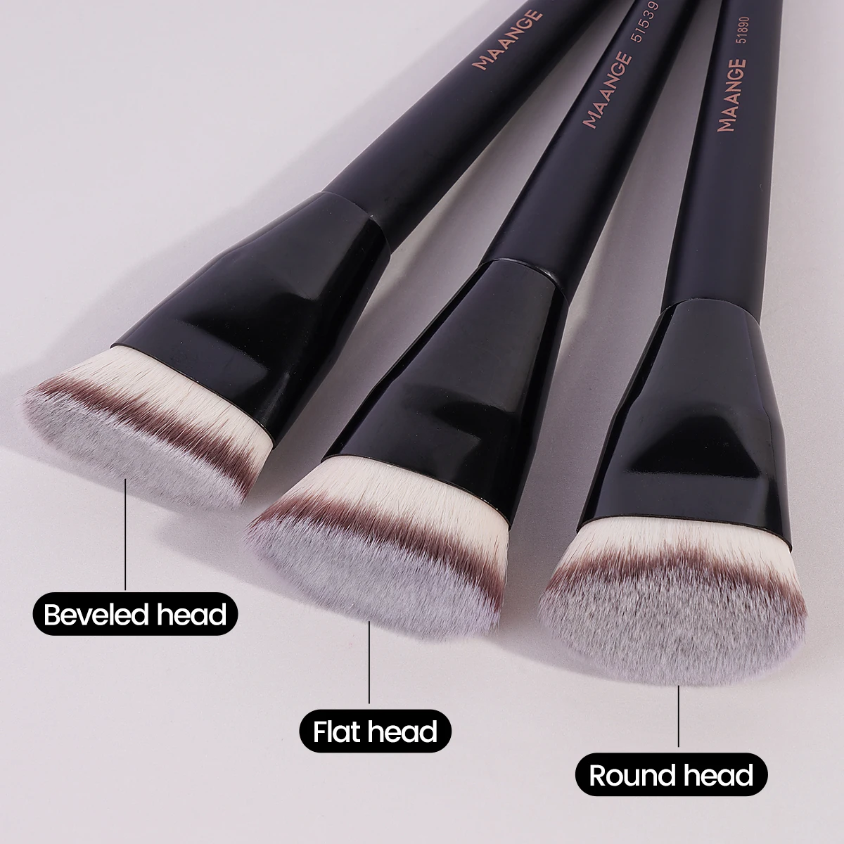 MAANGE 3pcs Makeup Brush Set Angle Round Flat Head Foundation Brush Soft Bristle With Box Skin-friendly Makeup Tool for Beauty 5