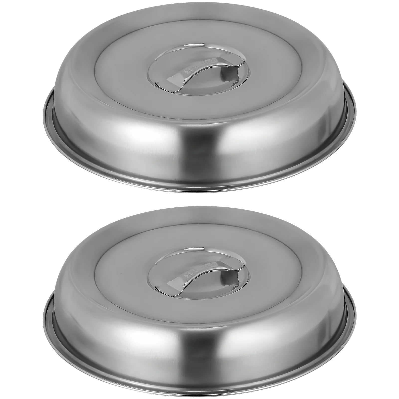 Food Cover 2 Pcs Stainless Steel Cookware Parts Kitchen Utensil Protective Hood Round Cover Dining Bar Equipment