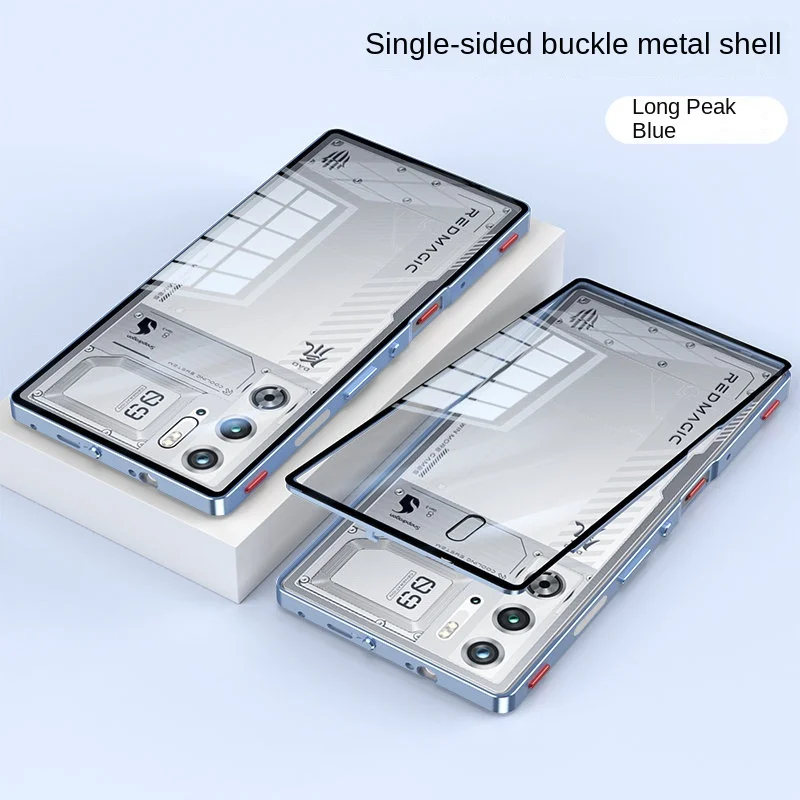 ZTE Nubia Red Magic 9 Pro NX769J Case Metal Bumper with Clear Back