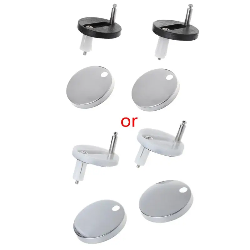 Toilet Seat Hinges Soft Release Quick Fit Replacement Universal Stainless Steel Toilet Seats Top Fix Hinge 2pcs