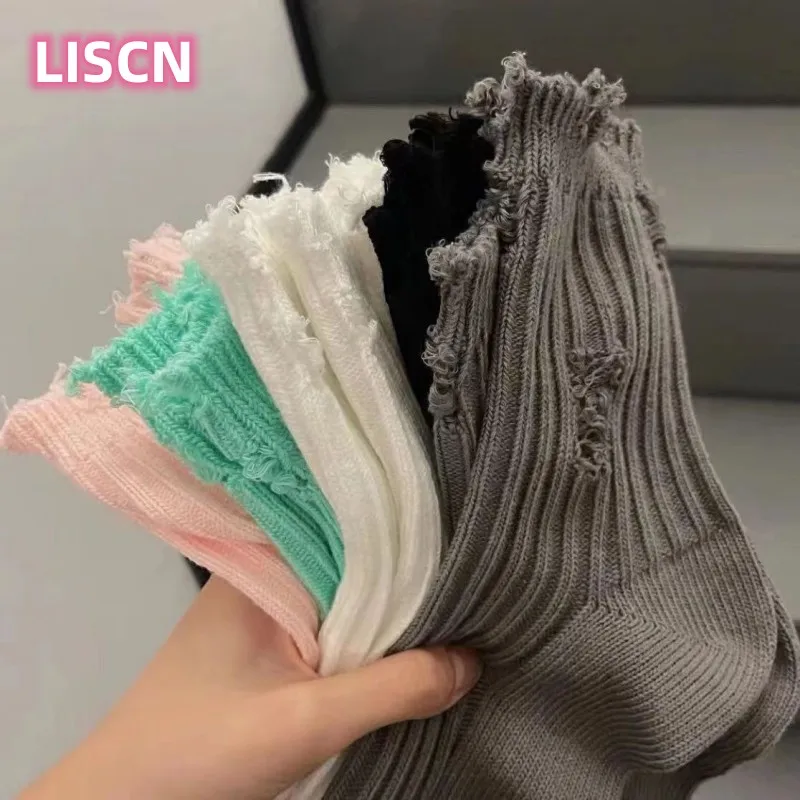 

LISCNNew men's and women's same style with holes, beggars' holes and piles of socks