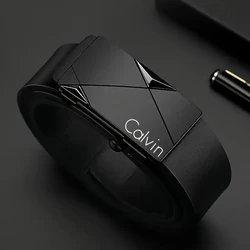 Elegant Men's Leather Belt - Versatile Accessory for Every Occasion with Automatic Buckle (CWY Gun)
