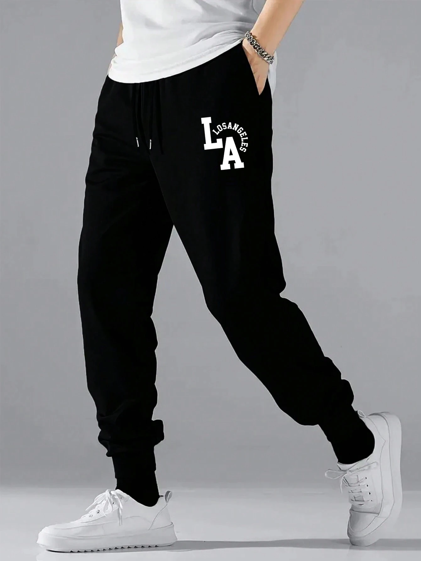 Men's Casual Pants Fashion Drawstring Casual Pants Joggers Workout Running Gym Fitness Sports Trousers Streetwear Trousers S-3XL 6