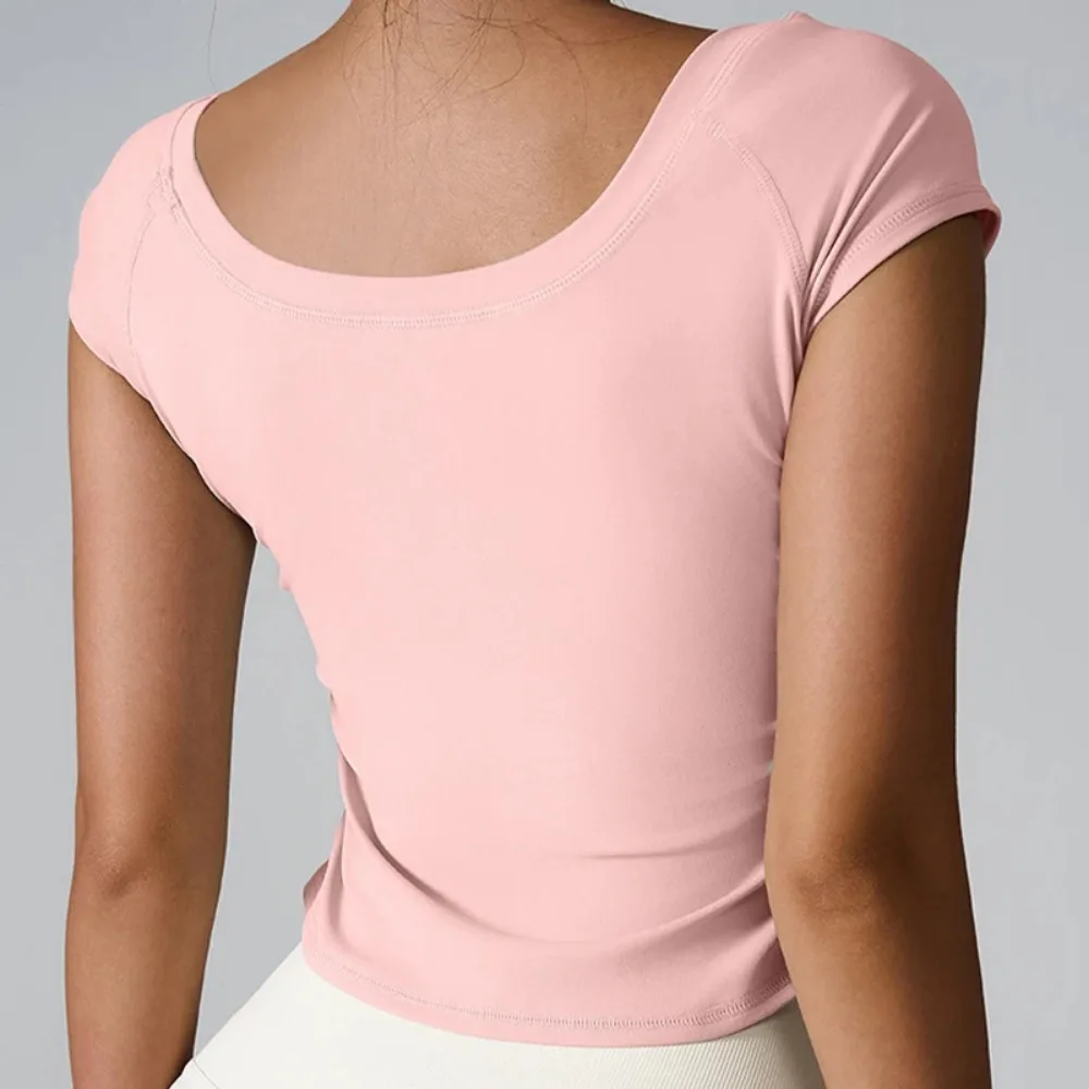 Women Athletic Short Sleeves Quick-Dry Sports T-Shirt