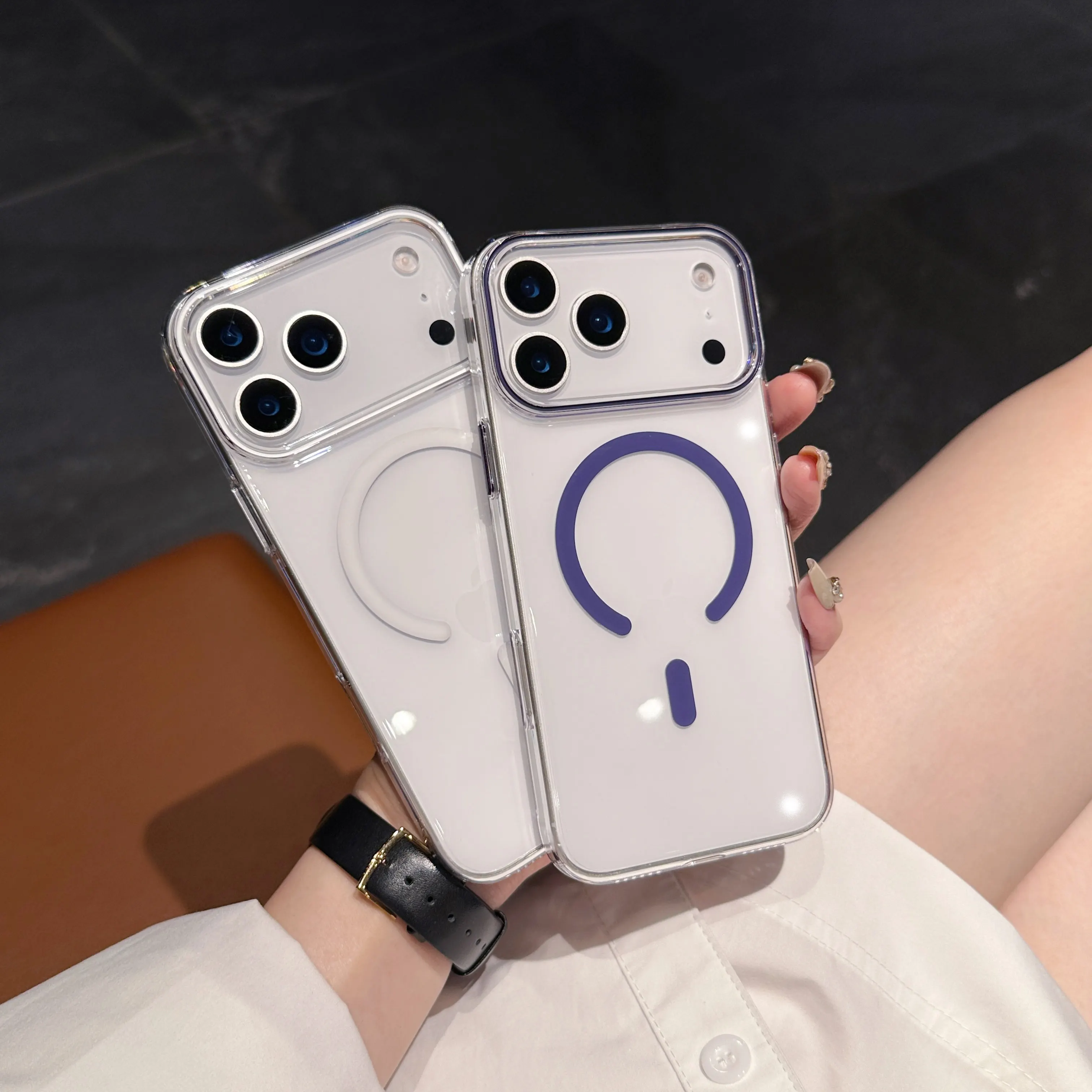 Clear Magnetic Shockproof Phone Case with Magsafe