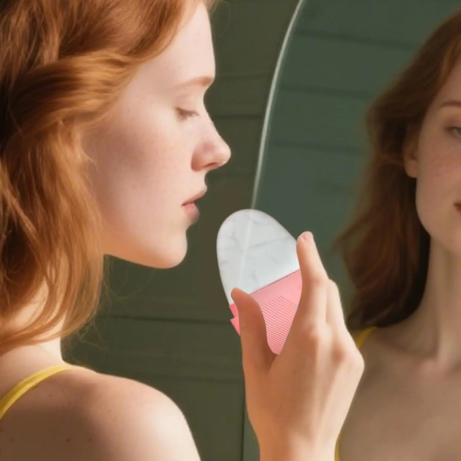 Ice Face Roller  Cold Silicone Ice Face Roller for Glowing Facial for Puffy Eyes for Women Travel Spa Home Post Gym Recovery