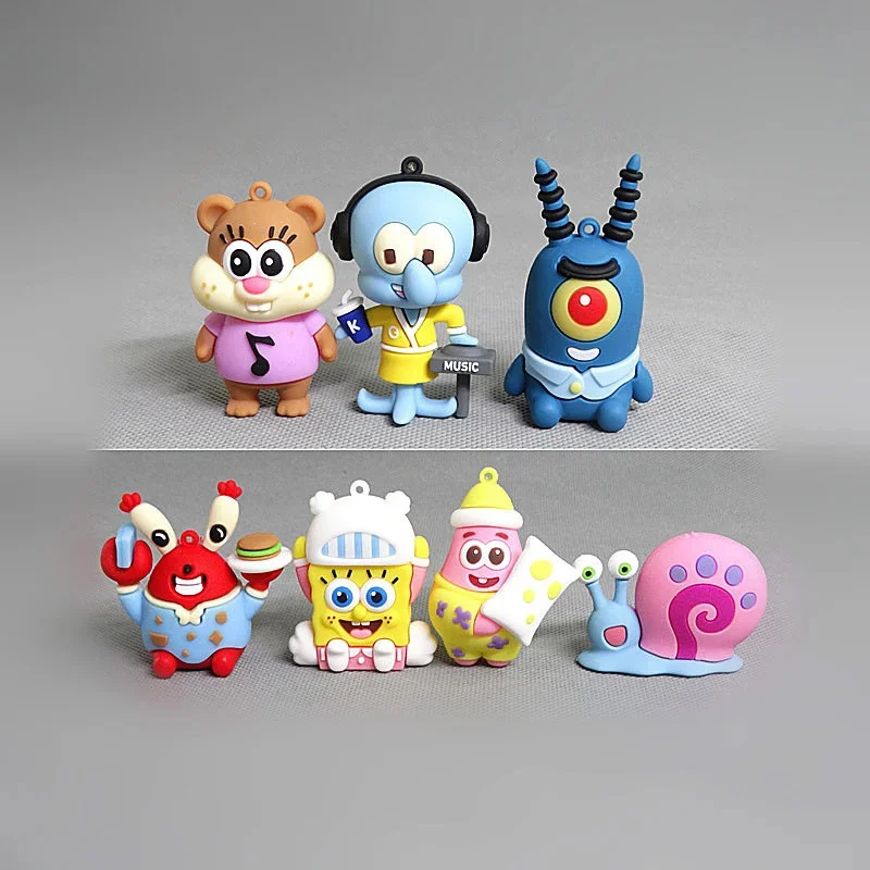 Simpatici Personaggi Anime Figura Periferica Spongebobing Squarepants Patrick Star Squidward Tentacles Pigiama Party Model Doll Toys