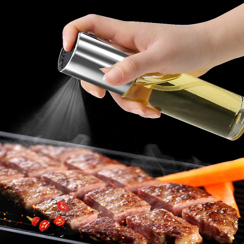 

Kitchen Push Type Spray Olive Oil Sprayer Bottle Pump Pot Leak-proof Grill BBQ Dispenser Gravy Boats Tools