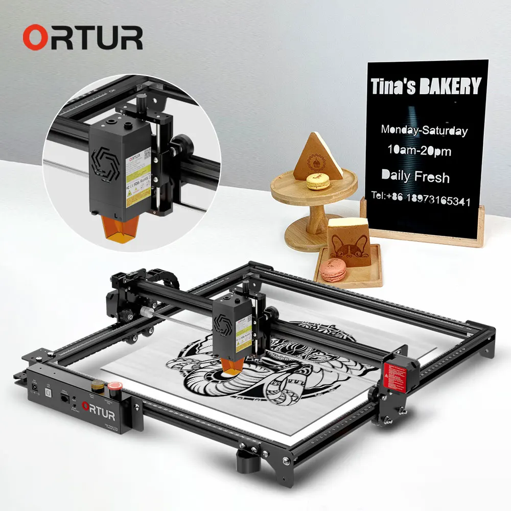 

Ortur Pro S2 Laser Engraver Machine Update Drag Chain Air Assisted Laser Head 5,5W/10W Power DIY Wood Cutter Woodworking Tools