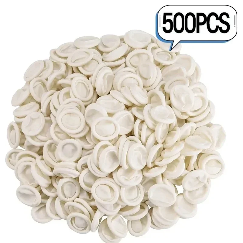White Latex Anti-Static Finger Cots - Dust-Free Fingertip Protectors
