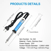 Pompe à vide électrique pour dessoudage, fer à souder, outils de soudage, AC US 110V / EU 220V 4