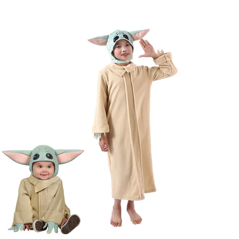 Halloween Cute Y-Yoda-Baby Costume Per Bambini Christmas Carnival Party Vestiti Cosplay Capodanno Bambini Anime Cosplay Divertente Regalo Di Natale