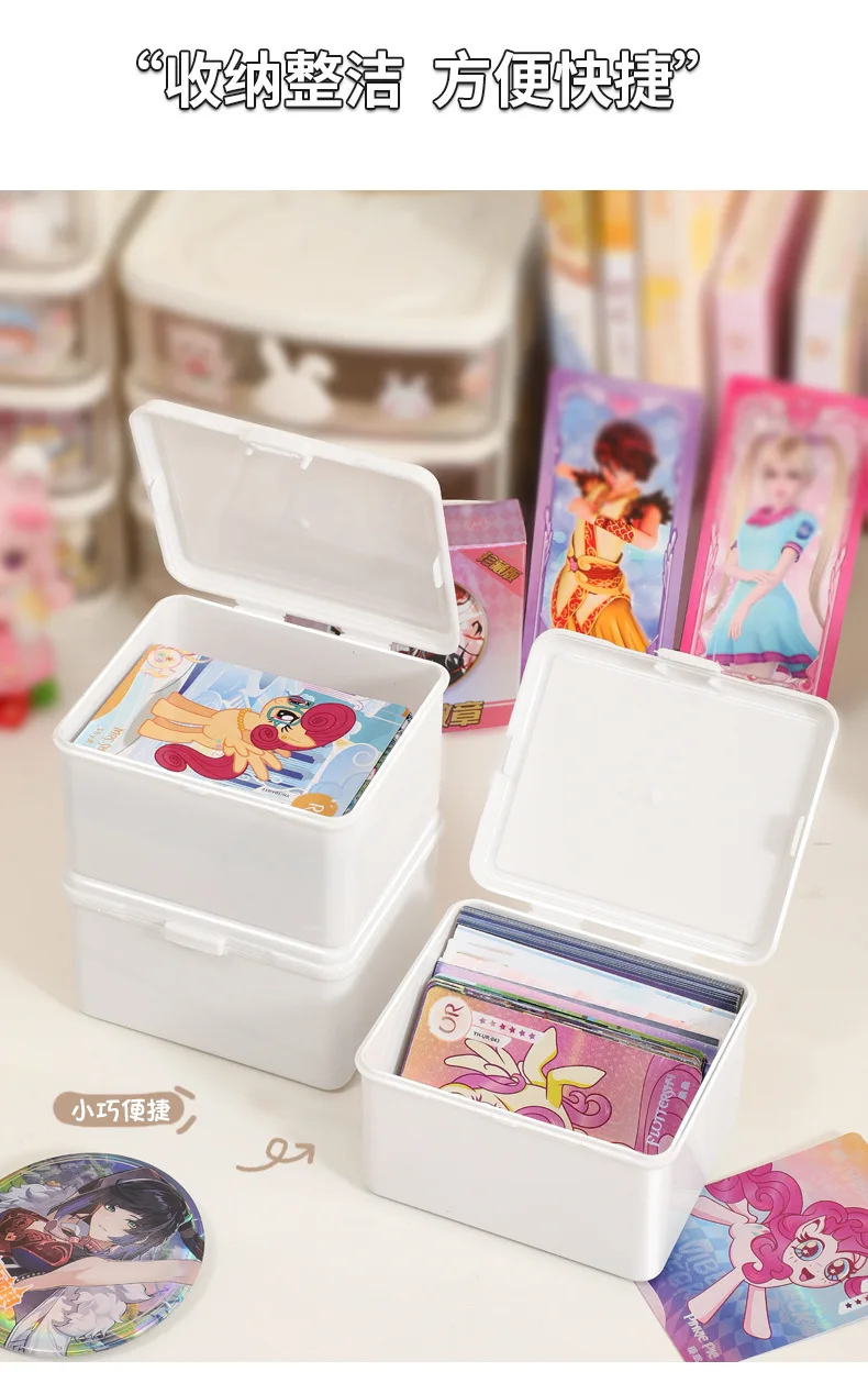 1pc Koreanische Transparente Lagerung Box Blind Box Karte Photocard Lagerung Box Foto Karte Organizer Klassifizierung Flip Box – Detail 8