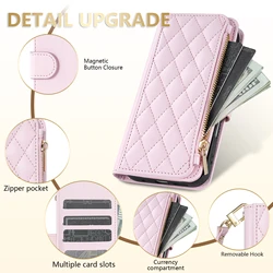 Compact Leather Wallet - Style Phone Case with Fragrance Zipper, Card Slots, and Magnetic Flip Closure - iPhone 13 (12) Mini (Pink)