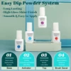 20pcs Dip Powder Nail Kit with 16 Blue Green Colors Fast Air Dry Dipping Powder and Dip Liquid Set for Nail Art Women Girls Gift 4
