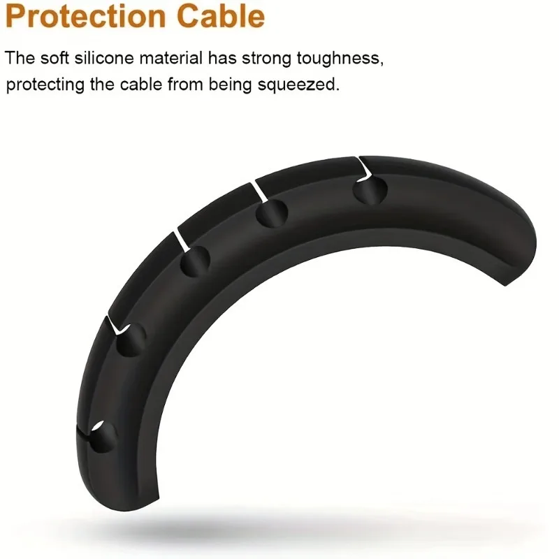 Multi-Groove Cable Organizer for Easy Wire Management, Ideal for Desktops, Homes, Offices, and Bedside Tables