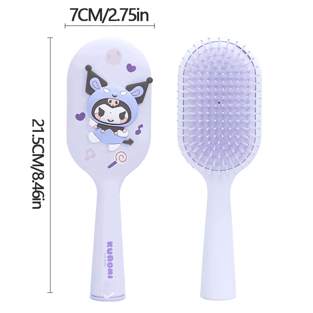 MINISO Sanrio Characters Kulomi Cinnamoroll Melody Balloon Cartoon Square Massage Comb Girl Gift Genuine Products Cute Comb 6