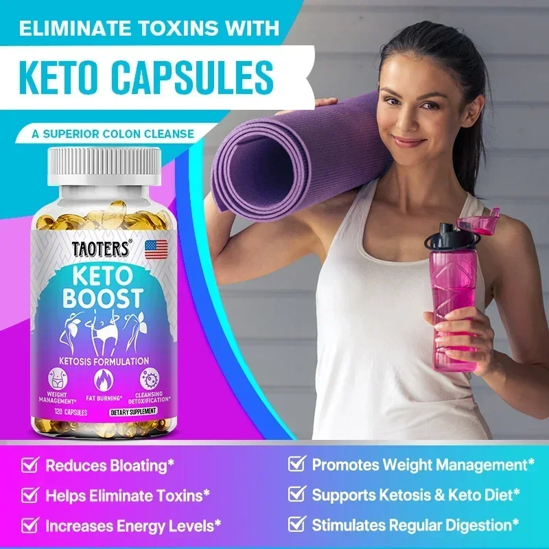 KETO Capsules &ndash; Apple Cider Vinegar Extract, Focus, Fat Burning, Weight Control, Detoxification and Cleansing