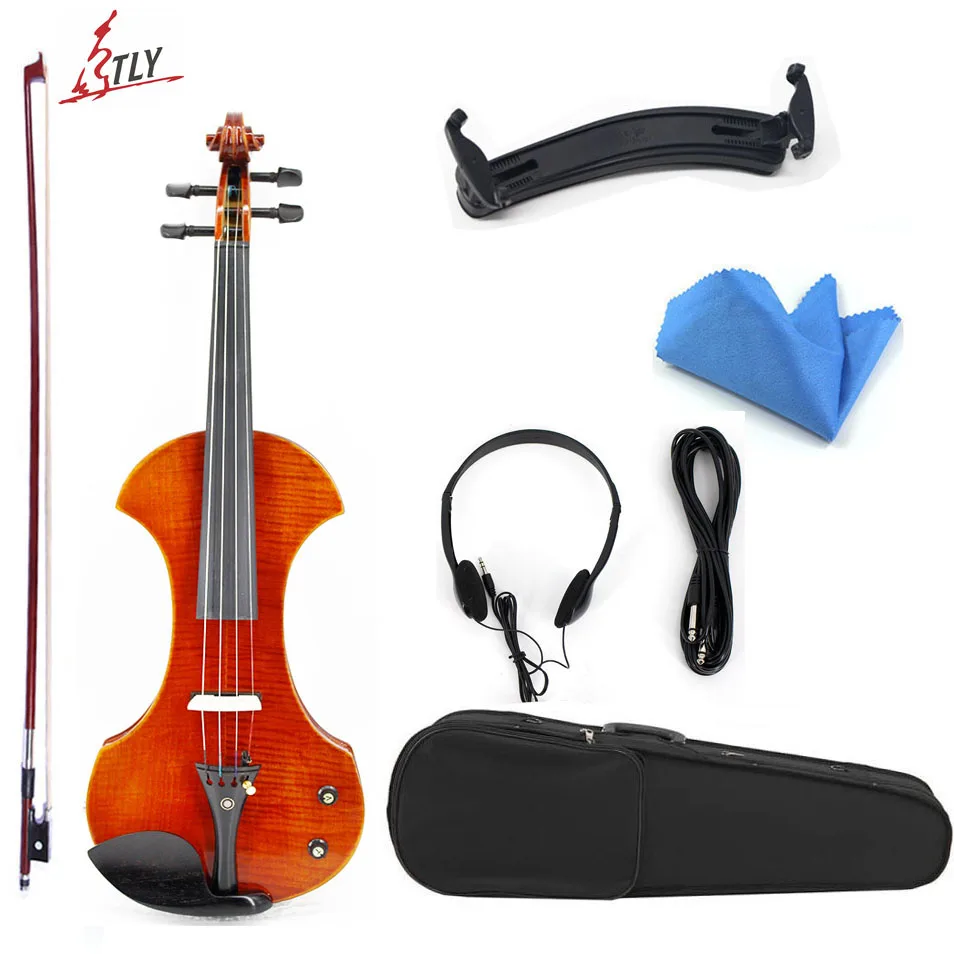 4/4 サイズケース弓弦付き初心者学生高度な木製エレクトリック