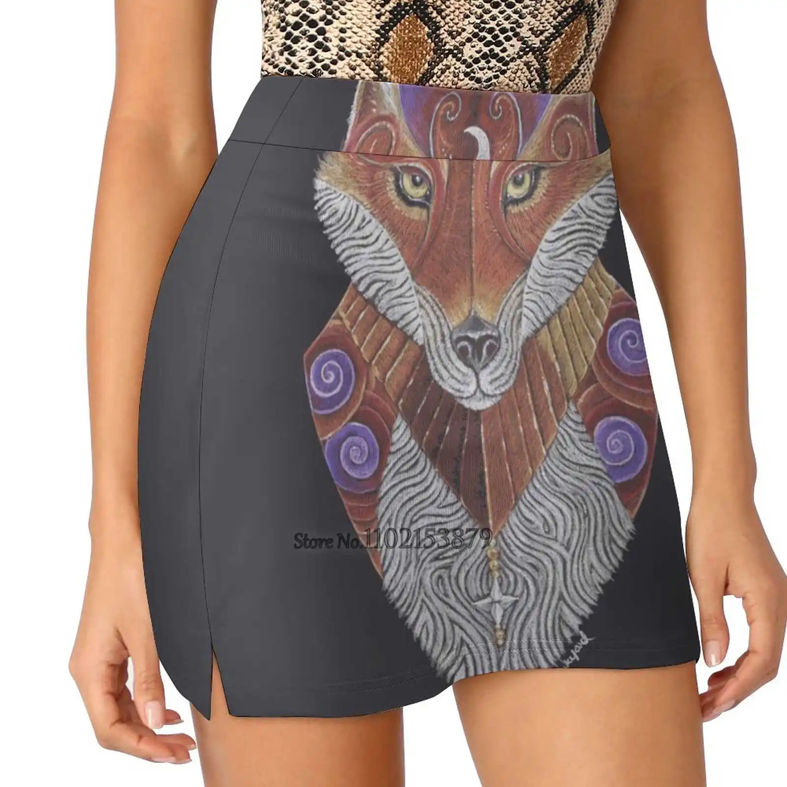 

Женская Спортивная юбка Fox Totem, юбка для тенниса, гольфа, танцев, фитнеса, бега, йоги