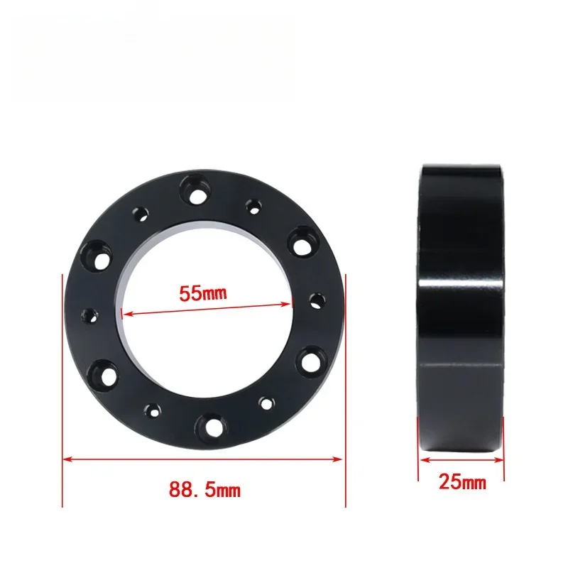 PinXin 25mm 스티어링 휠 스페이서 6 홀 허브 스페이서 수정된 스티어링 휠 베이스가 있는 모델용 패드 어댑터 증가